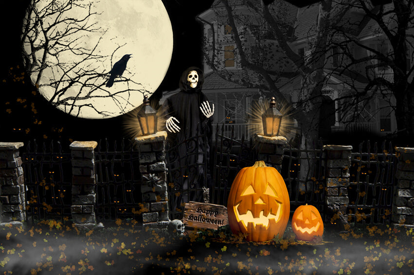Halloween Spooky Grave Ghost Fotografie Hintergrund M9-49