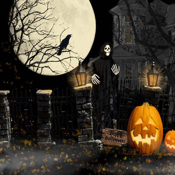 Halloween Spooky Grave Ghost Fotografie Hintergrund M9-49