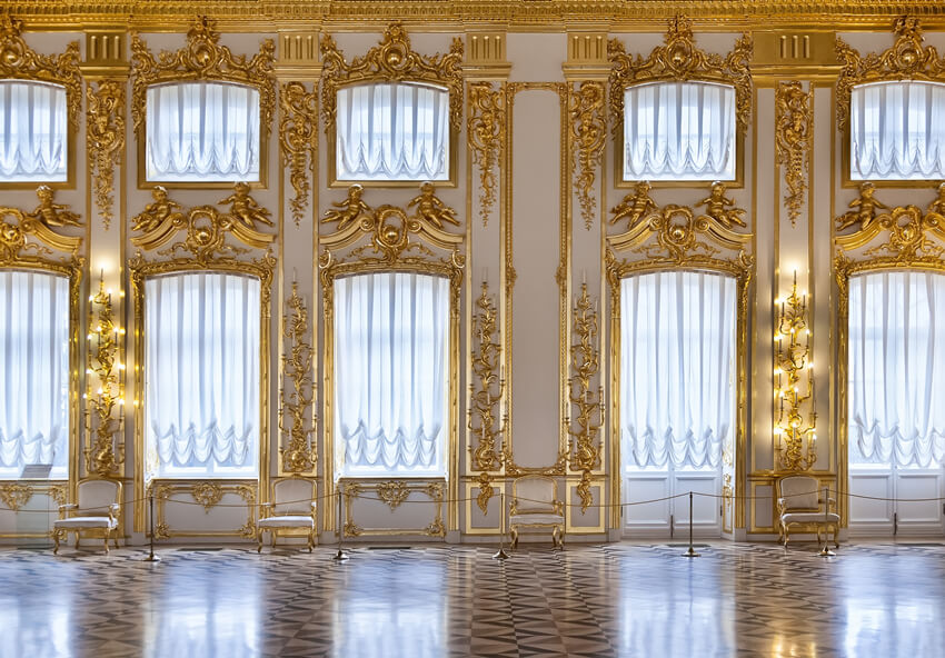 GAltenes Schloss Luxuriöser Innenpalast Fotografie Hintergrund MR-2174