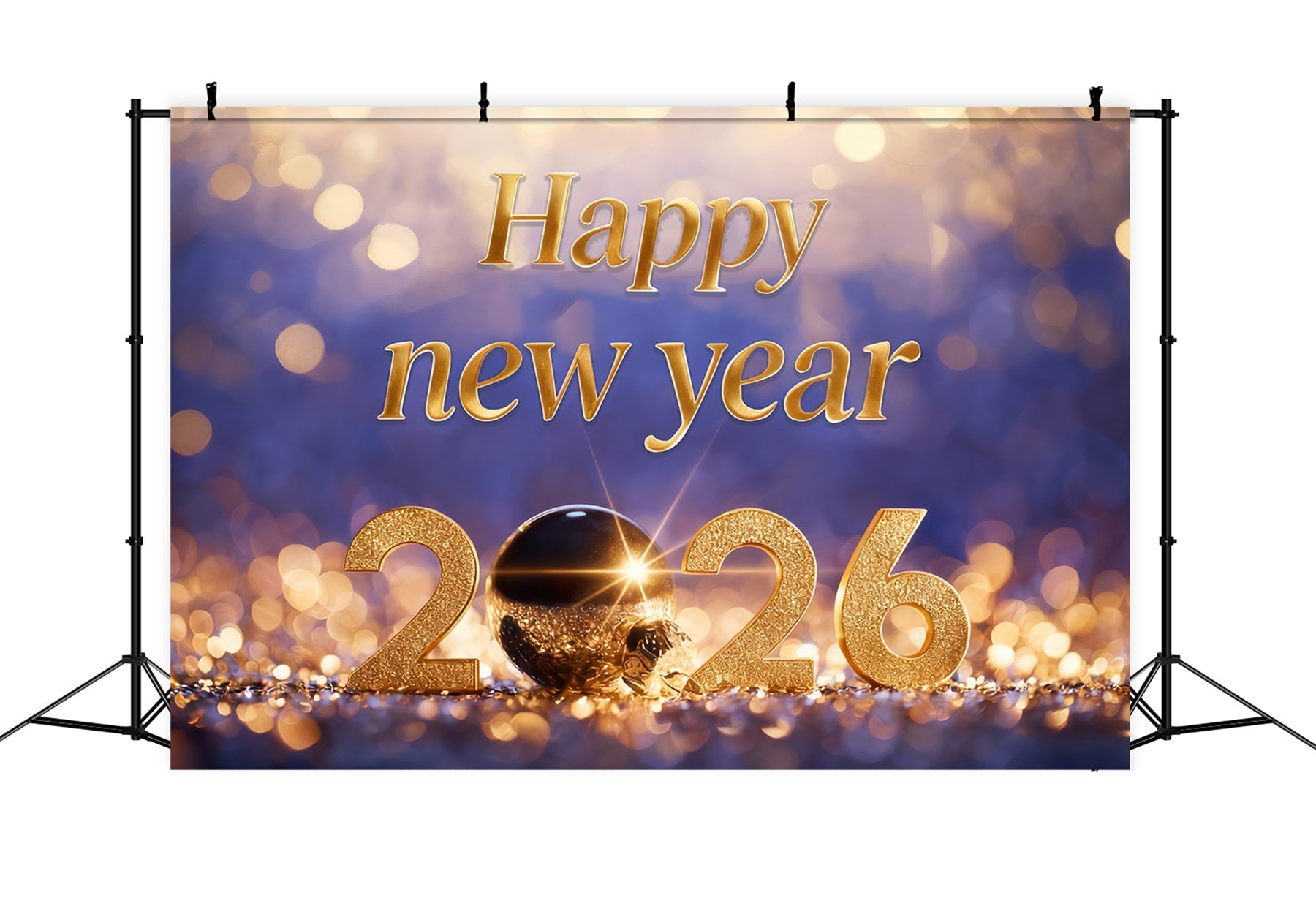 Neujahrshintergründe Goldener Schein Feier Zahlen Silvesterhintergrund MRR10-14