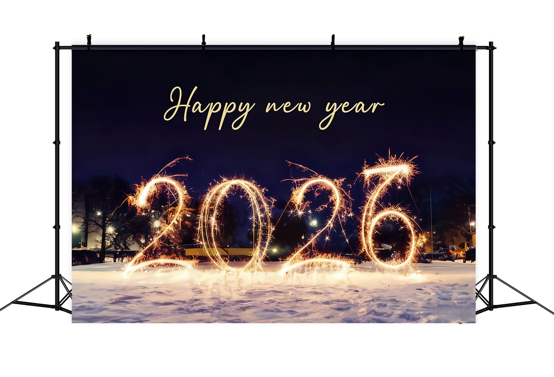 Frohes Neues Jahr Hintergrund Funkelnde Nacht Feuerwerk Zahlen Neujahr Hintergrund MRR10-2