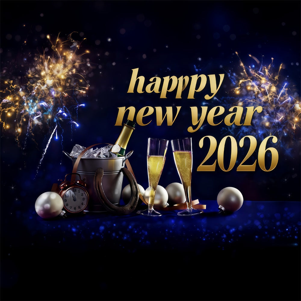Neujahr Hintergrund Champagner-Toast Mitternachtsfeier Frohes Neues Jahr Hintergrund MRR10-3