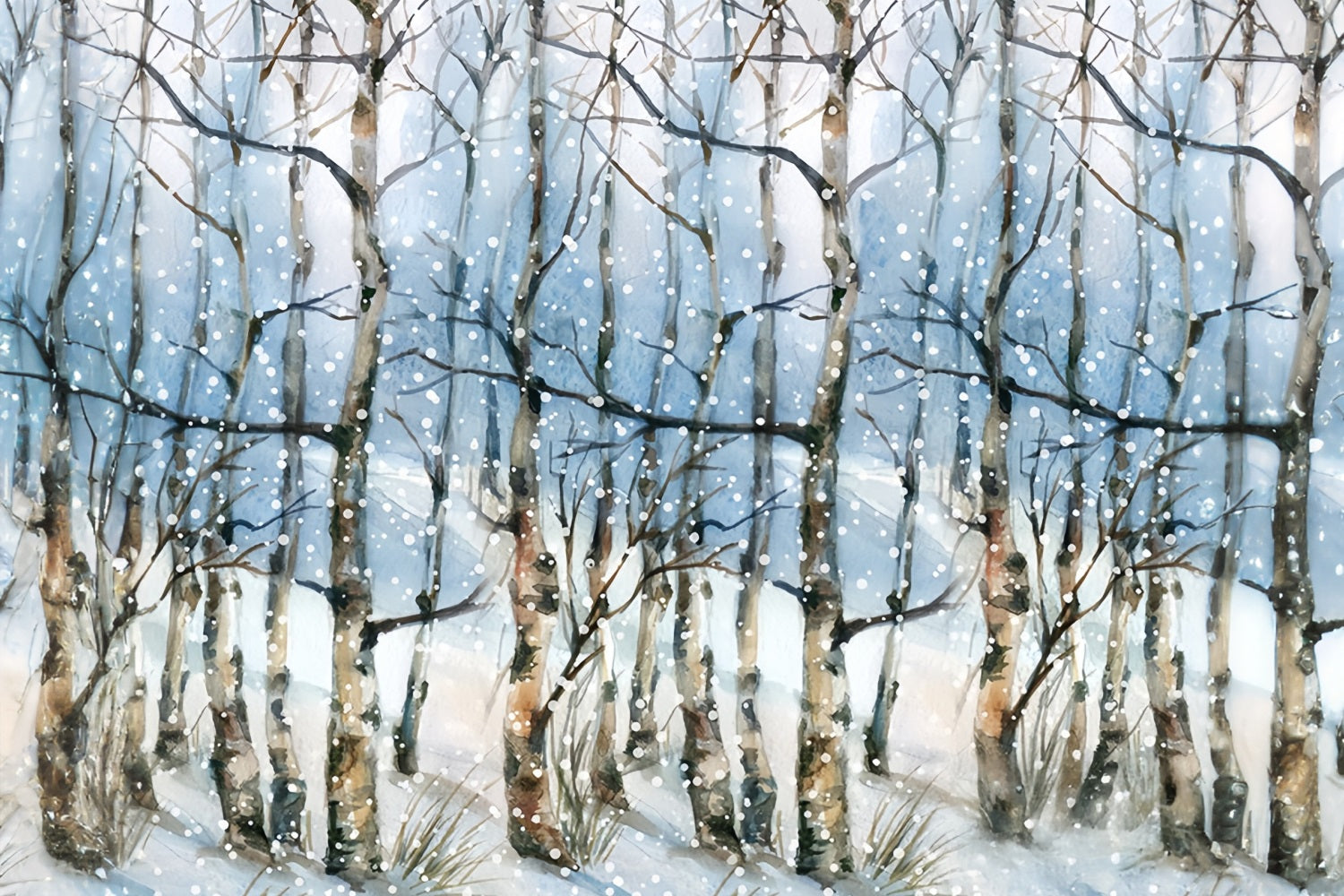 Winterwald-Hintergrund Verschneite Bäume Wunderwald-Hintergrund MRR10-35
