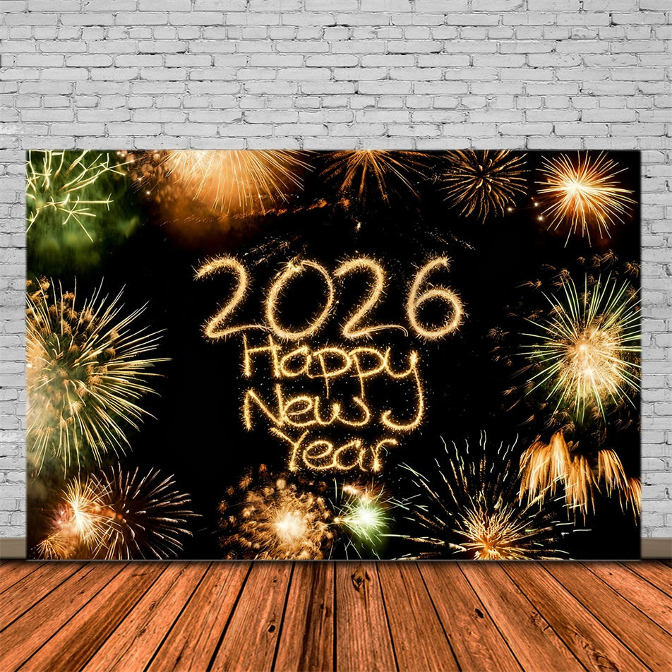 2026 Frohes Neues Jahr Hintergrund Brillantes Feuerwerk Countdown Silvester Hintergrund MRR10-4
