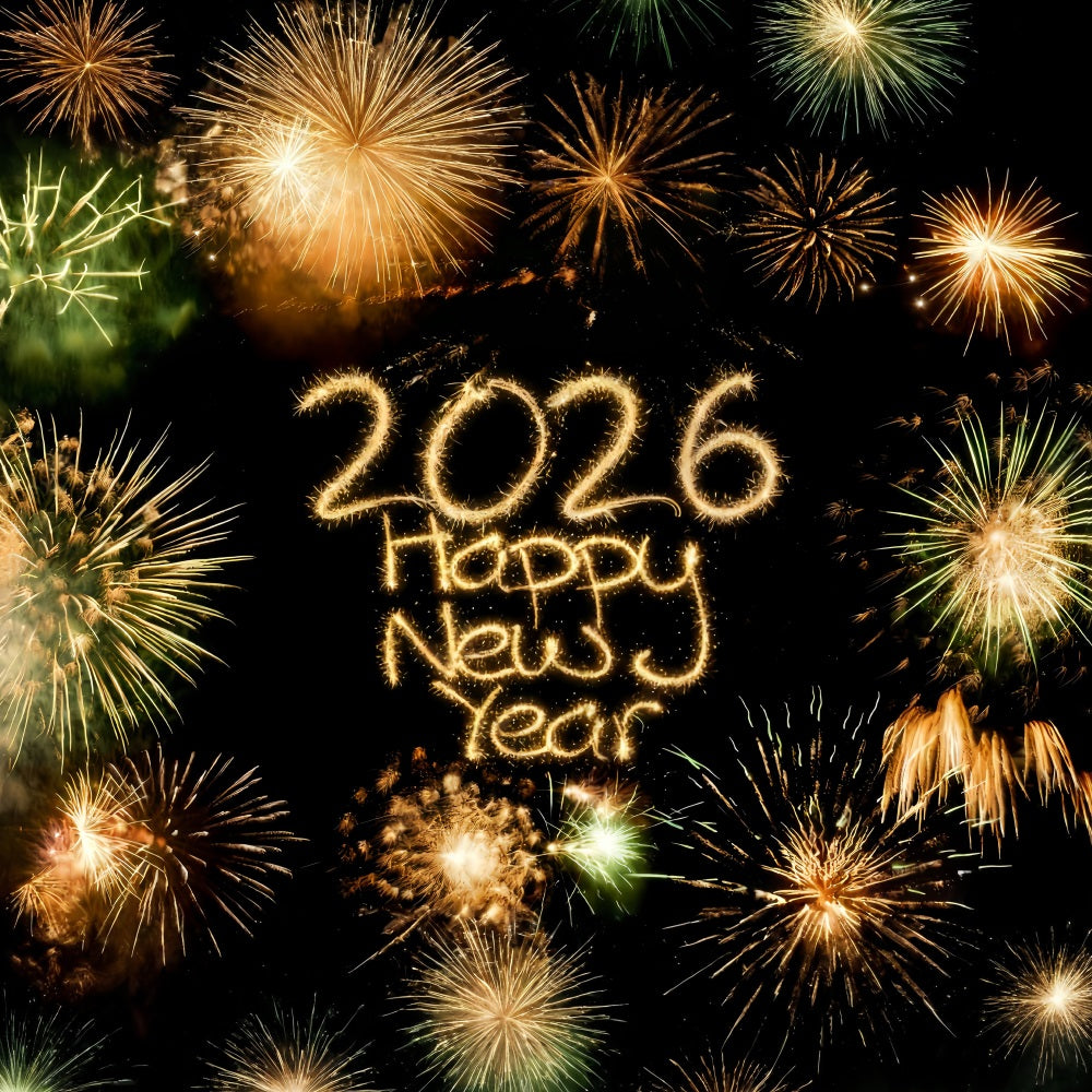 2026 Frohes Neues Jahr Hintergrund Brillantes Feuerwerk Countdown Silvester Hintergrund MRR10-4