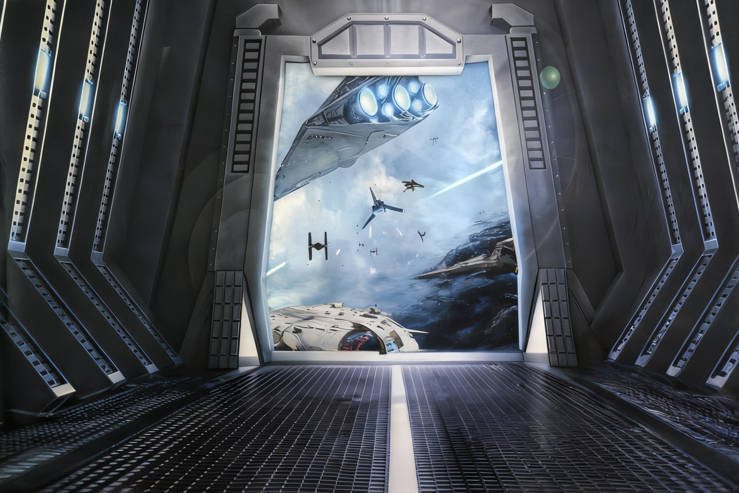 Kinderhintergründe Weltraum Tür Schiff Kinder-Fotohintergrund MRR10-48