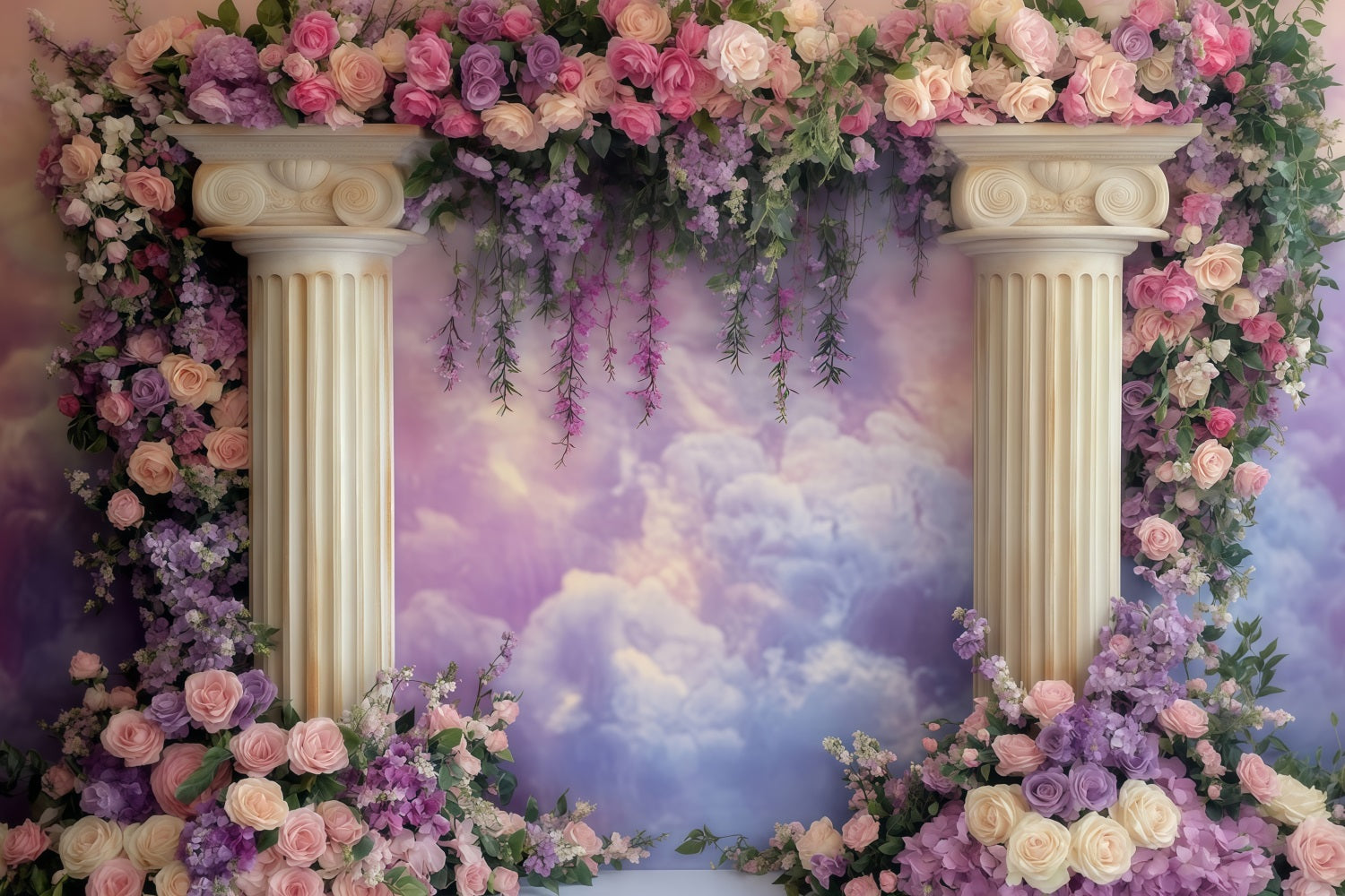 Valentinstag-Fotohintergrund Romantischer Blumenbogen-Valentinstag-Hintergrund MRR11-109