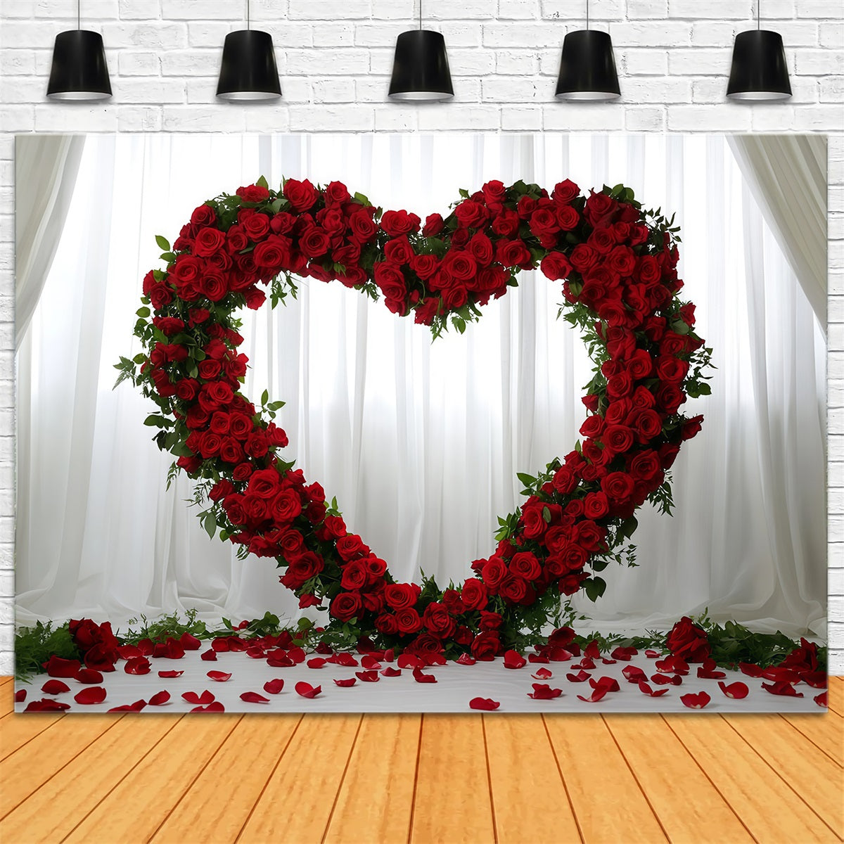 Valentinstag-Hintergrund mit Herzen Rosenblüten Liebesherz Valentinstag-Hintergrund MRR11-114