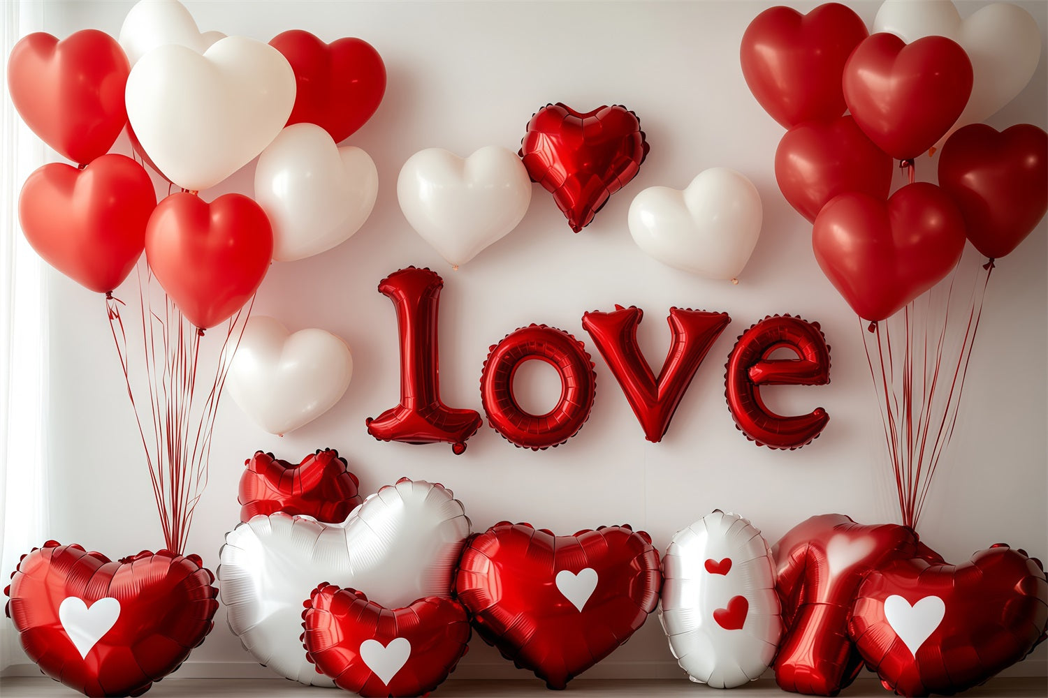 Valentinstag-Ballon-Hintergrund Herzballon Liebe Valentinstag-Hintergrund MRR11-99