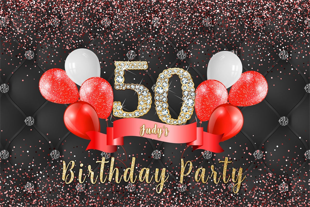 Personalisierte Backdrop für Geburtstag Ballon Diamond Sparkle Backdrop MRR3-153
