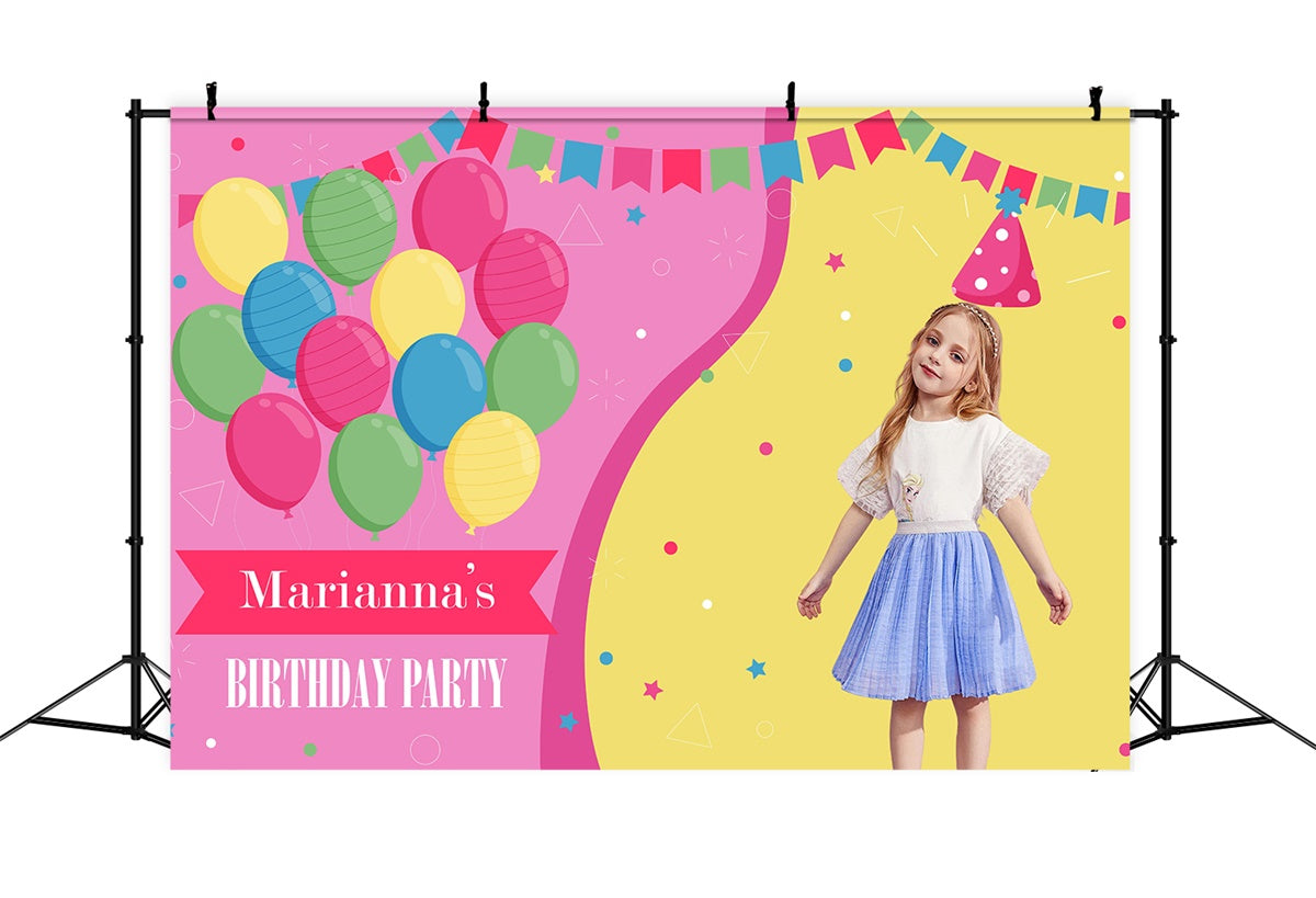 Custom Birthday Party Backdrop Bunte Ballon Fun Backdrop MRR3-18