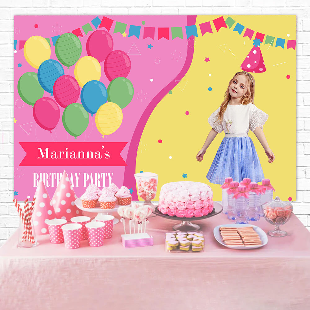 Custom Birthday Party Backdrop Bunte Ballon Fun Backdrop MRR3-18