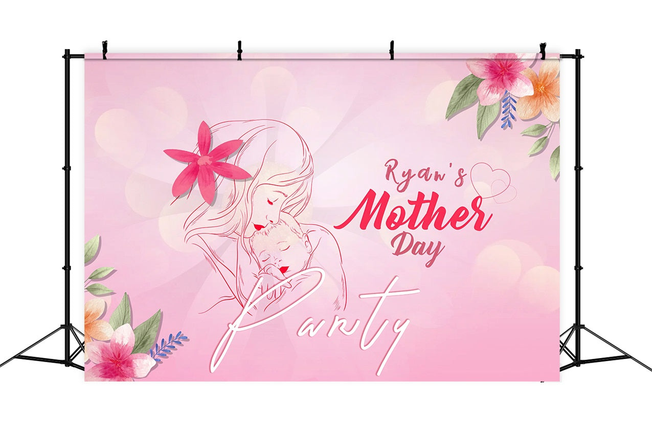 Muttertagskulisse Mutter-Baby-Illustration Personalisierte Kulisse MRR3-35