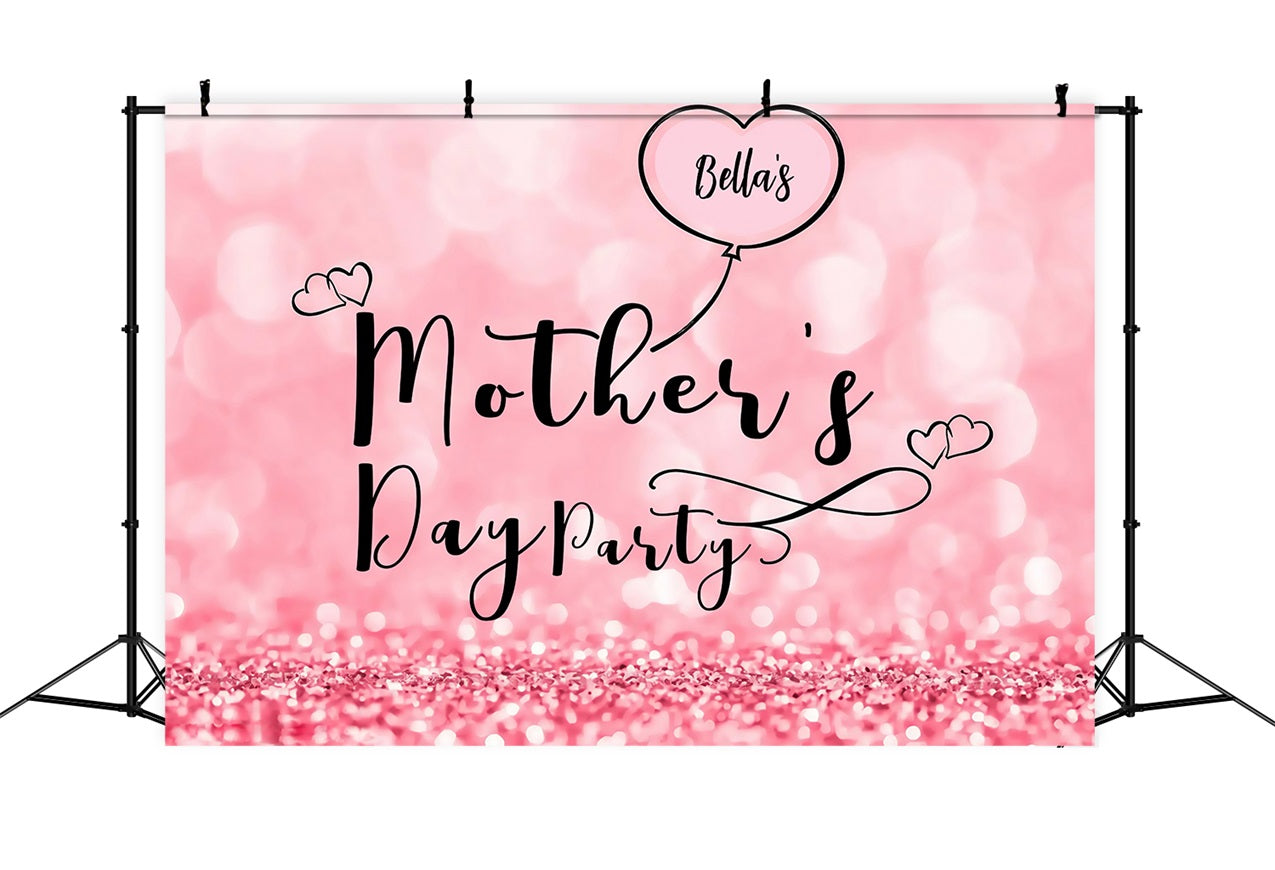Hintergrund für Muttertag Rosa Glitzer Feier Individuelles Hintergrundbild MRR3-46