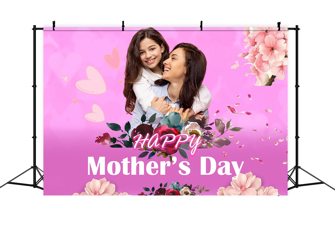 Mothers Day Backdrops Moments Surrounded Blooms Personalisierter Hintergrund MRR3-54