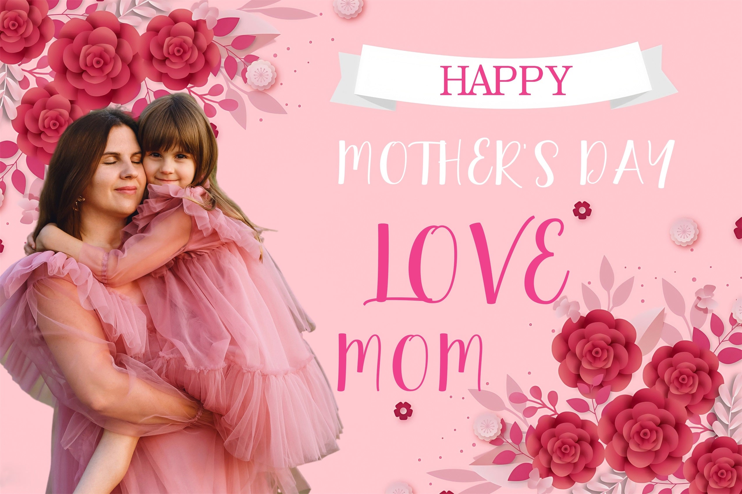 Muttertag Fotokulisse Blühende Liebe Floral Personalisierte Kulisse MRR3-59