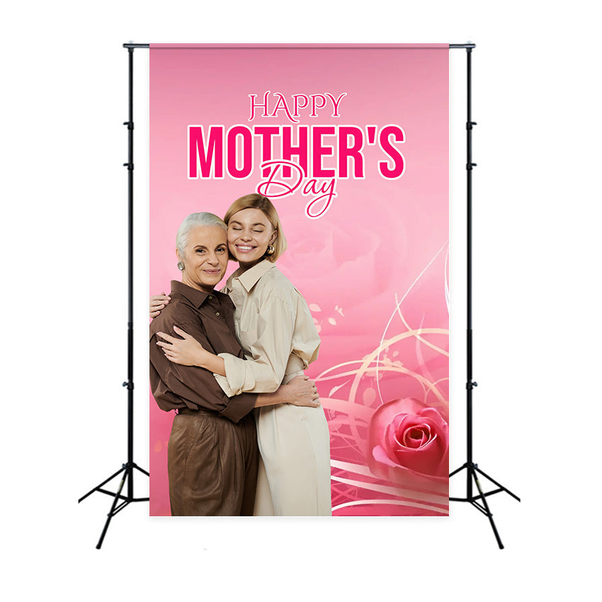 Fotokulisse für Muttertag Klassische Rose Feier Personalisierte Kulisse MRR3-71