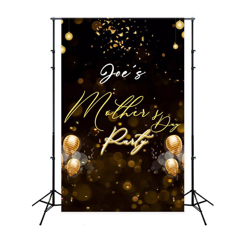 Hintergrundbilder für den Muttertag Gold Ballon Party Personalisierte Hintergrundbilder MRR3-80
