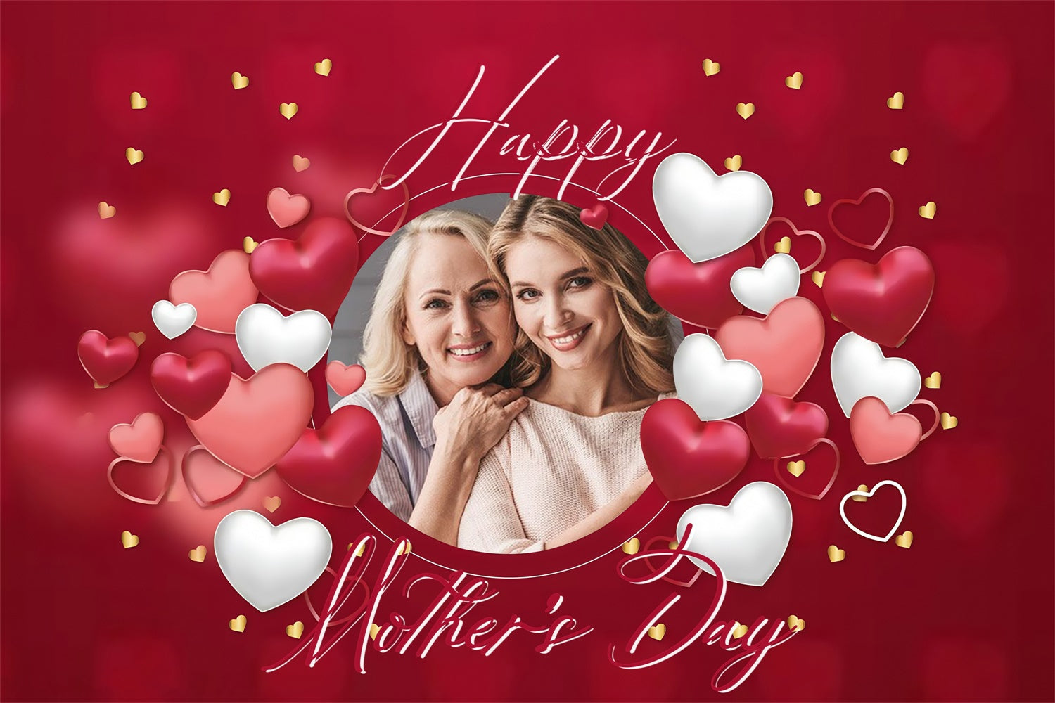 Hintergrundbilder für Muttertag Romantisch Rotes Herz Individuelles Hintergrundbild MRR3-82