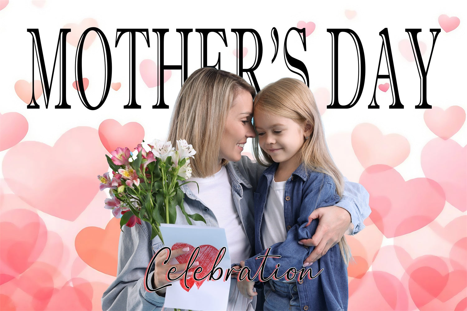 Hintergrundbilder für Muttertag Süße Liebe Herzen Personalisierte Hintergrundbilder MRR3-84