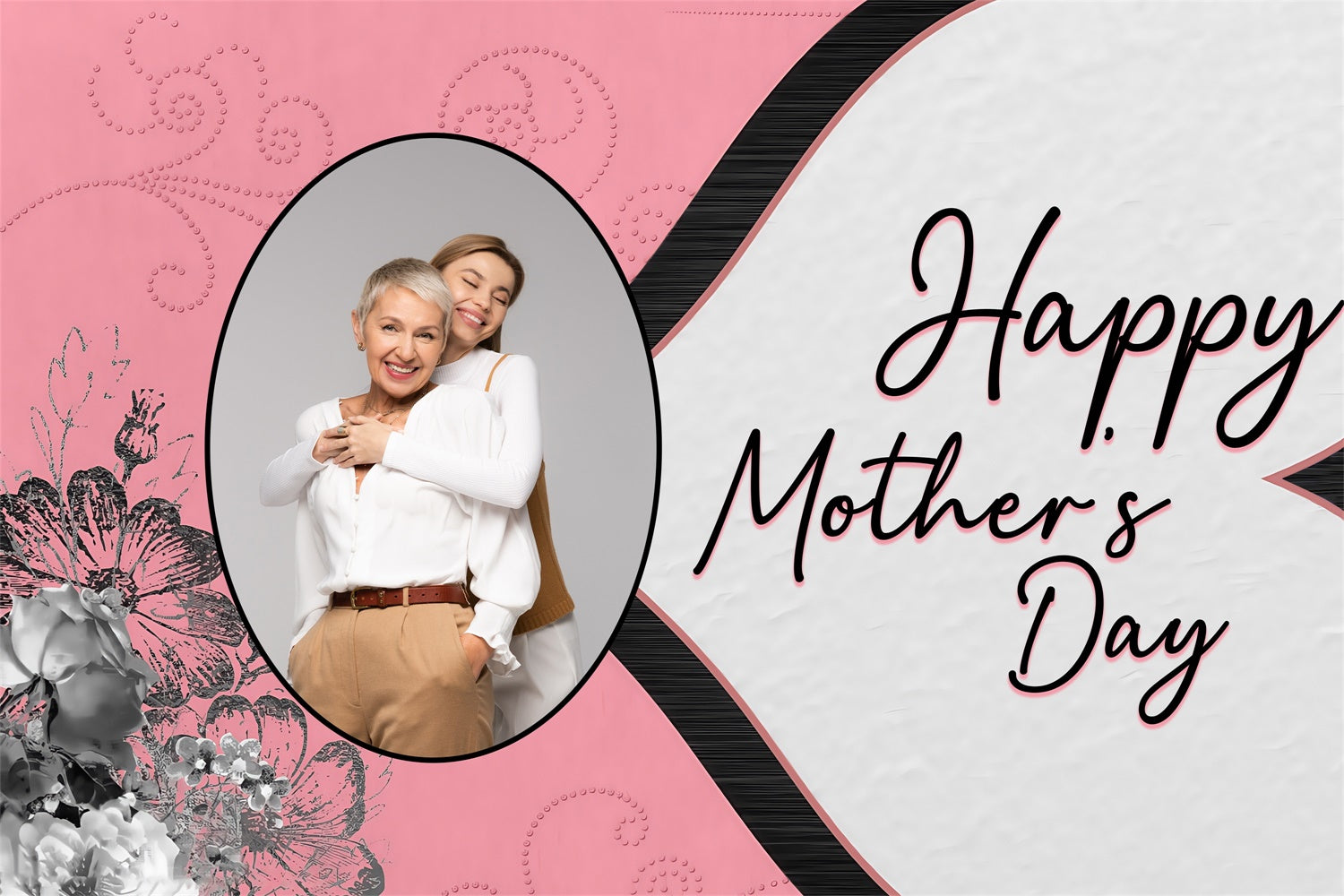 Mothers Day Backdrop Ideen Chic Floral Sketch Customized Backdrop MRR3-99