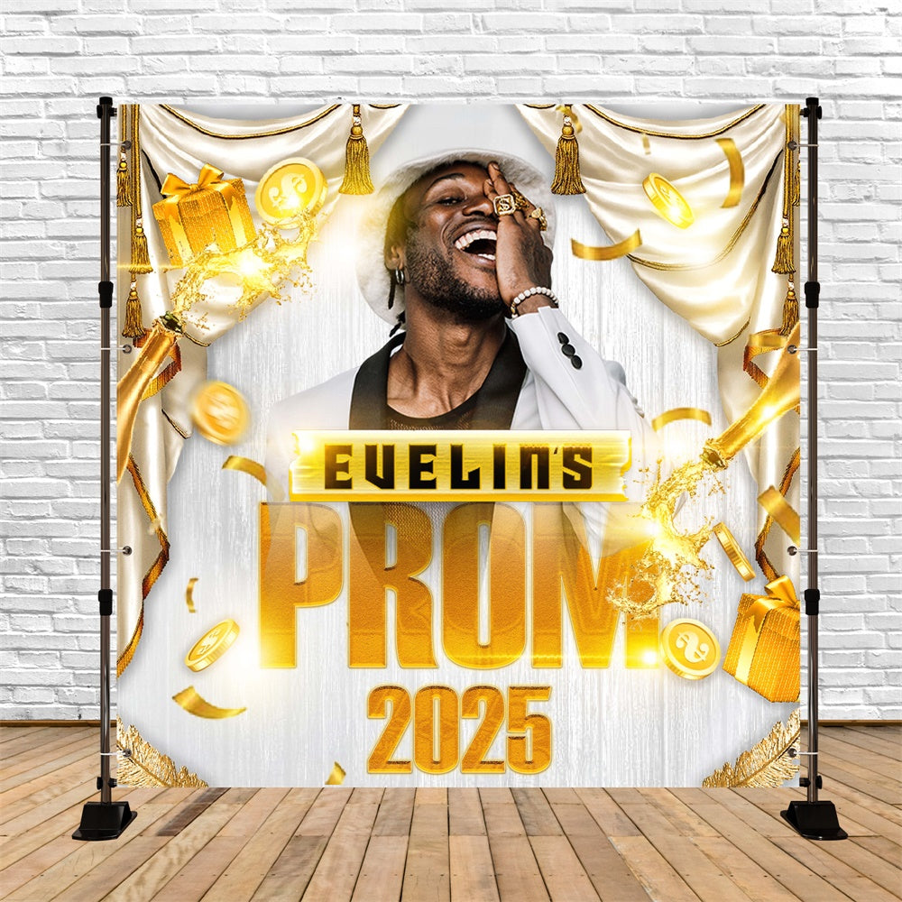 Prom Backdrops Luxus Vorhang Personalisierte Graduation Party Backdrop MRR5-27