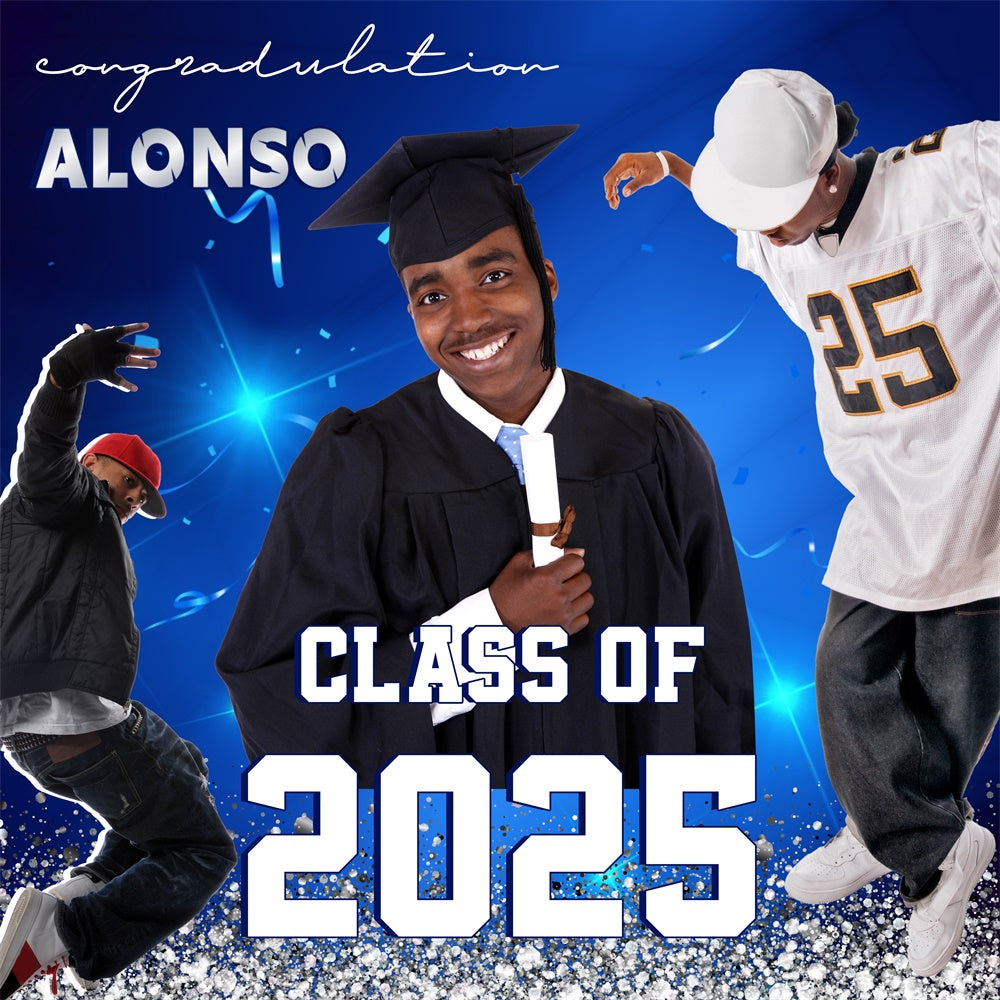 Graduation Backdrops Hip Hop Style Personalisierte Party Graduation Backdrop MRR6-15