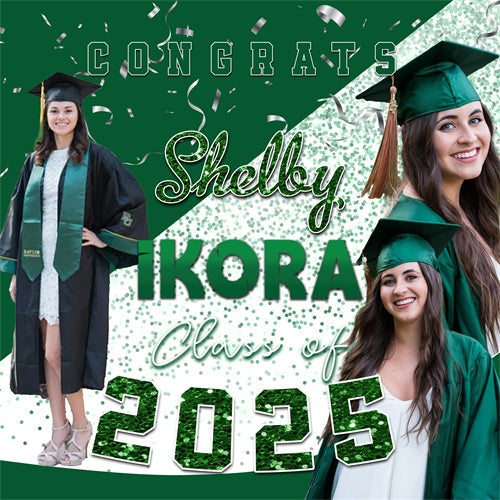 Graduation Backdrops Smaragd Konfetti Personalisierte Party Graduation Backdrop MRR6-24