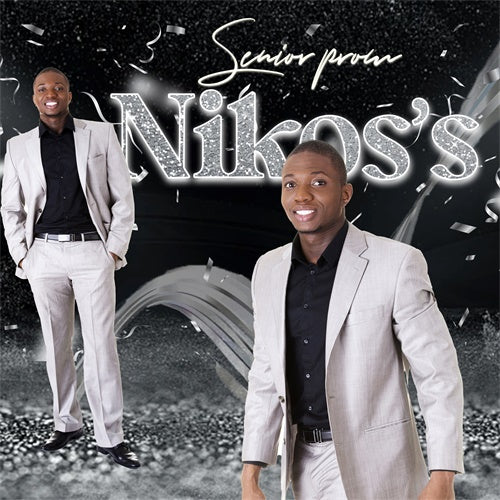 Prom Backdrop Mitternacht Silber Konfetti Personalisierte Party Graduation Backdrop MRR6-29