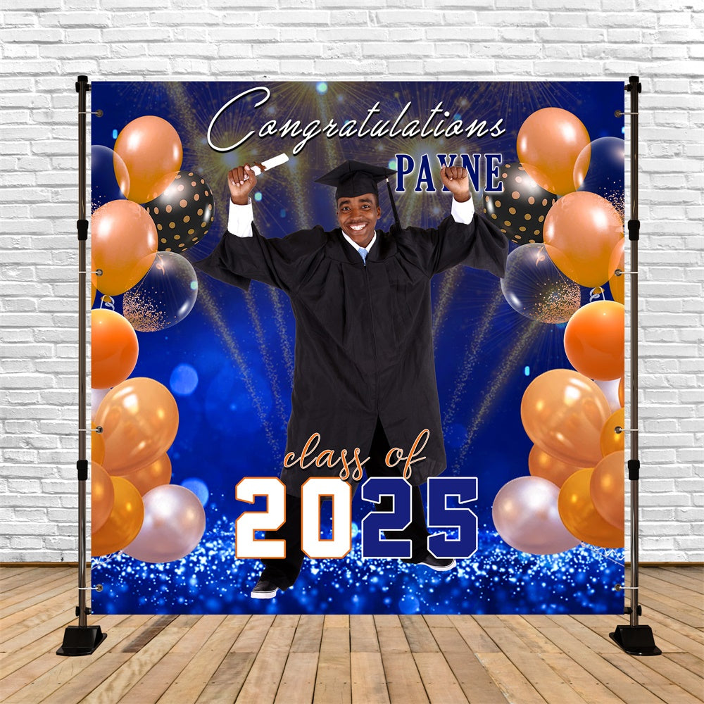 Backdrop Graduation Energetic Ballon Personalisierte Party Graduation Backdrop MRR6-39