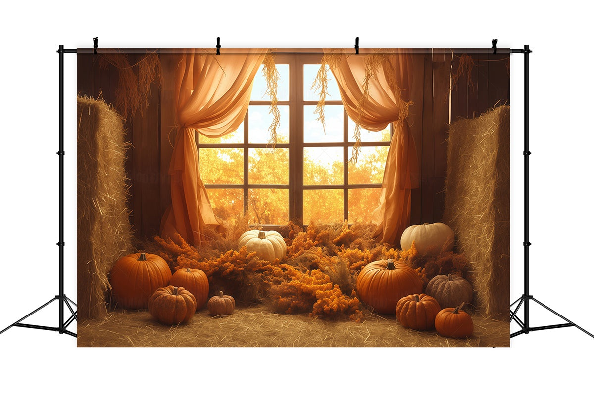 Herbst Fotokulisse Rustikale Heuhaufen Drapierungen Fotohintergrund MRR7-131
