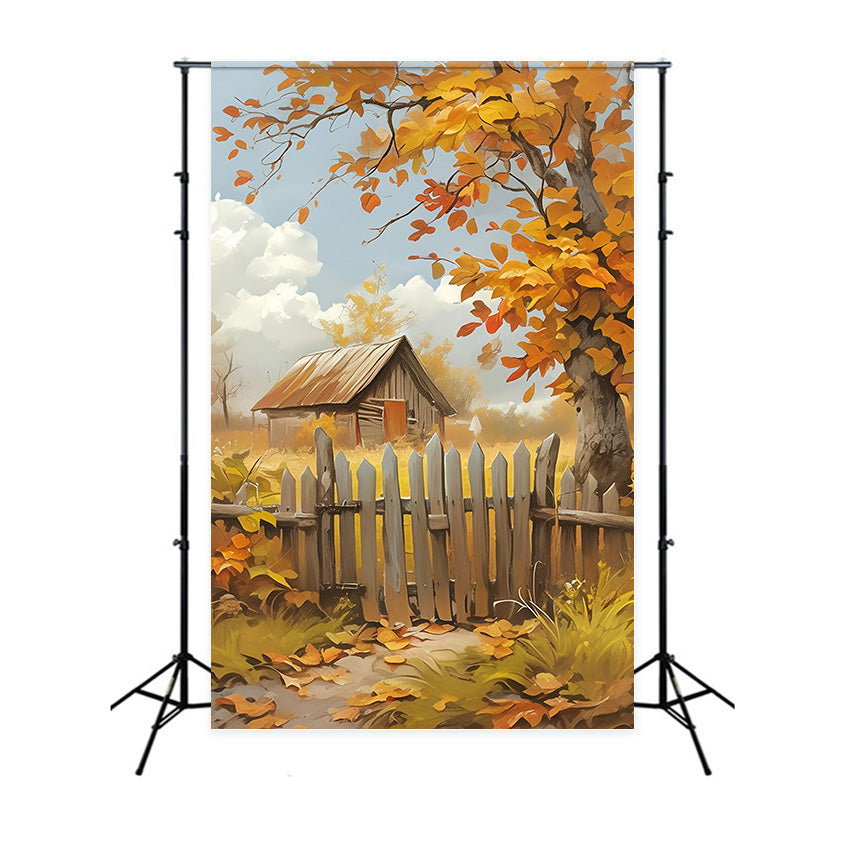 Herbst Fotoshooting Hintergrund Breeze Cottage Dream Backdrop MRR7-141