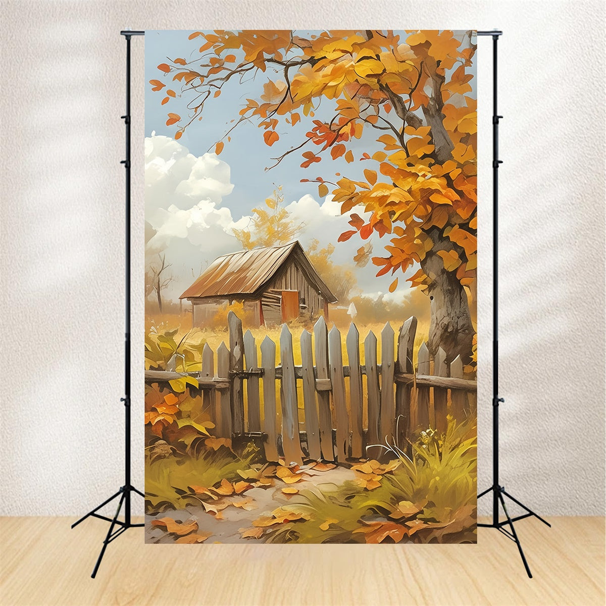 Herbst Fotoshooting Hintergrund Breeze Cottage Dream Backdrop MRR7-141