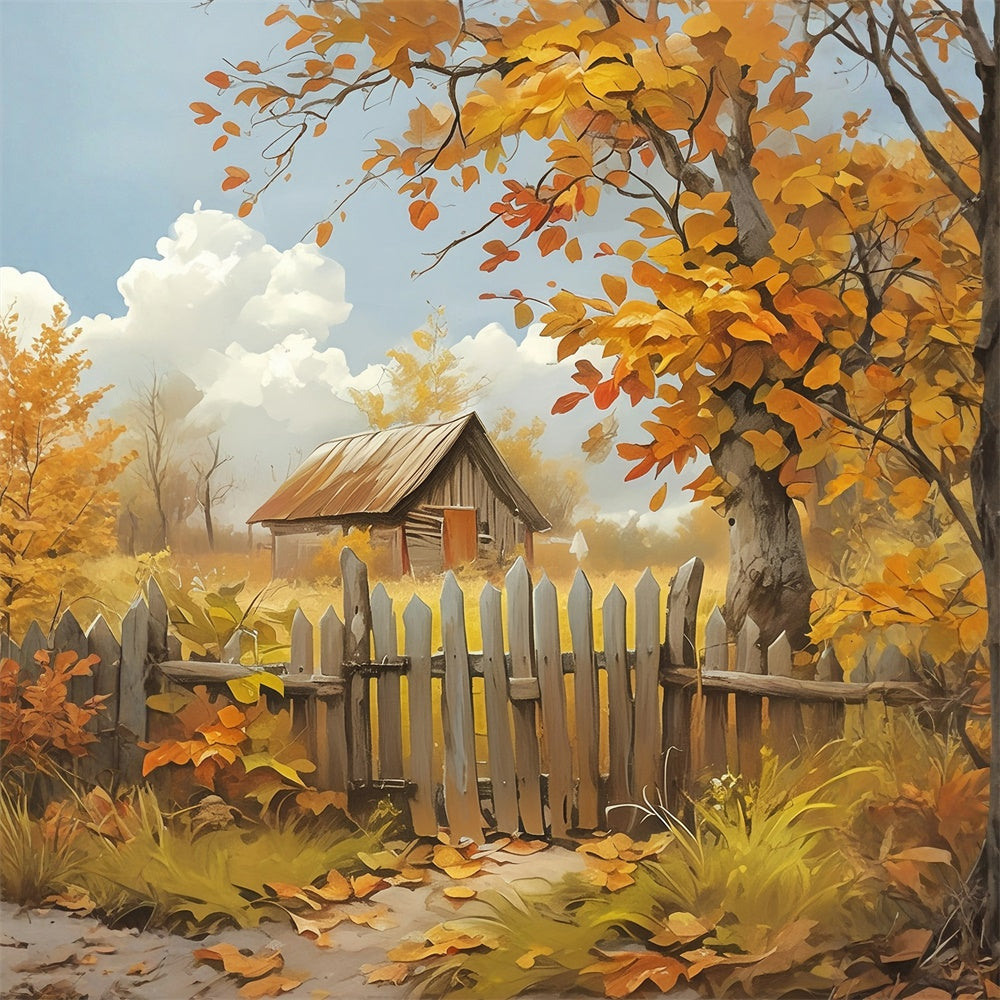 Herbst Fotoshooting Hintergrund Breeze Cottage Dream Backdrop MRR7-141