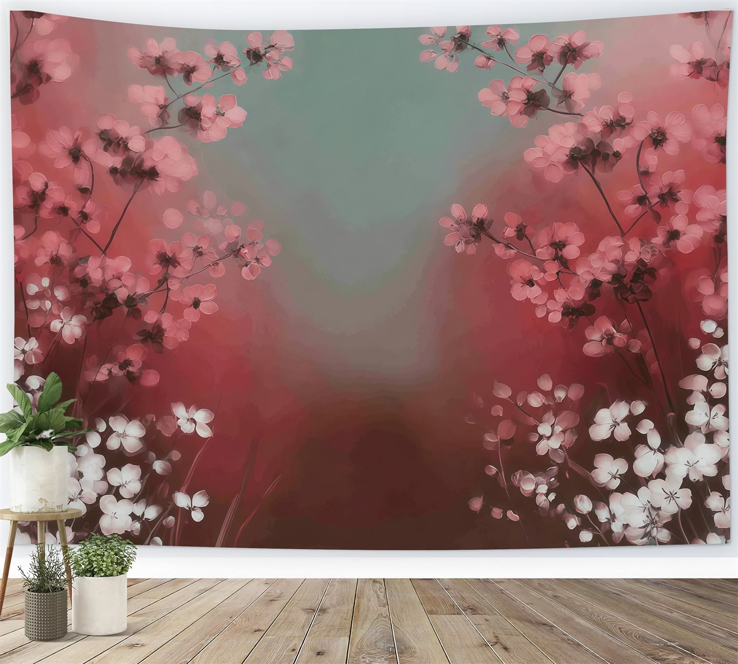 Malerei Hintergrund Aquarell Rosa Blüte Videohintergrund MRR7-190