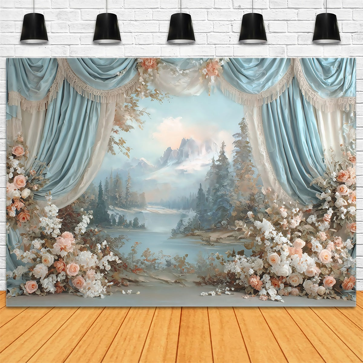 Wunderschöner Hintergrund Drapierte Gartenansicht Fine Art Hintergrund MRR7-192