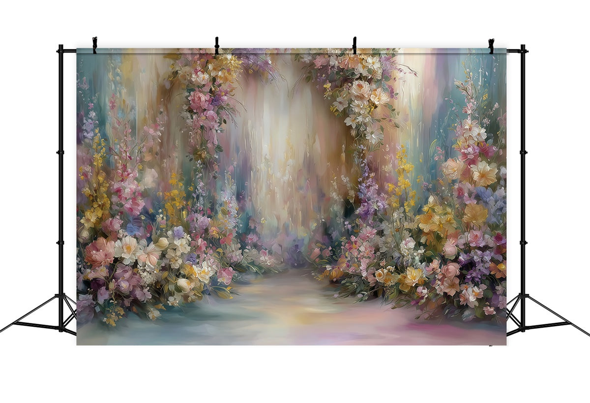 Ölgemälde Fotografie Hintergrund Pastell Floral Hintergrund MRR7-193
