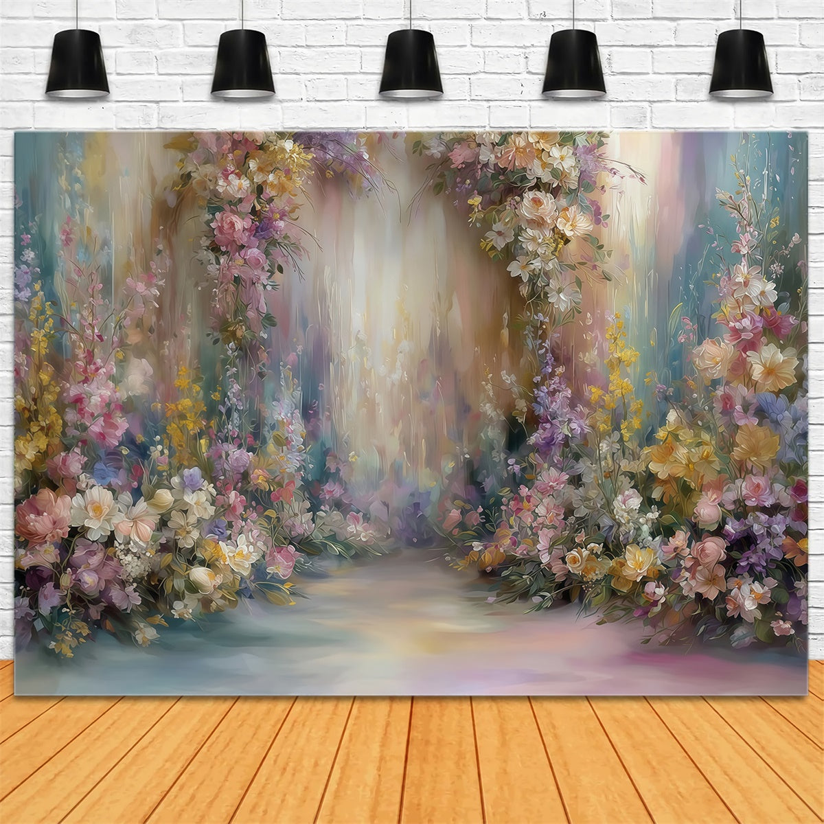 Ölgemälde Fotografie Hintergrund Pastell Floral Hintergrund MRR7-193