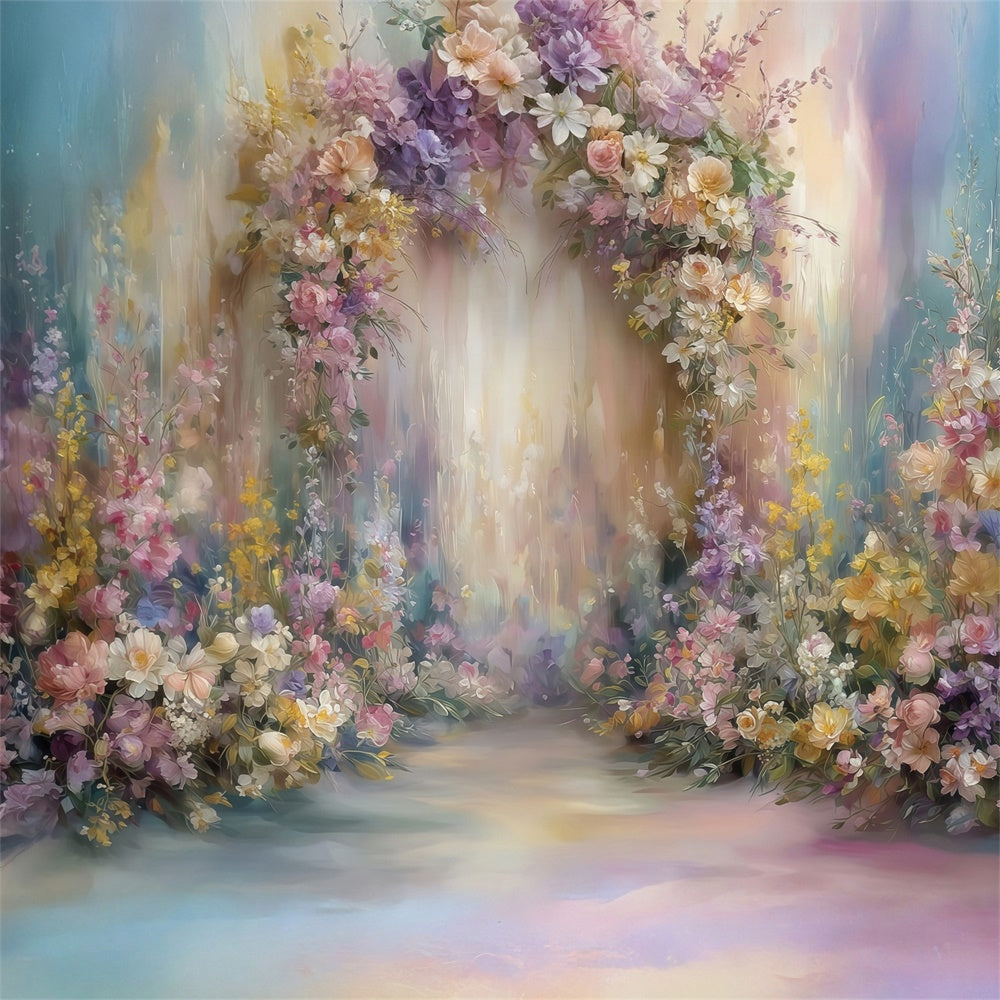 Ölgemälde Fotografie Hintergrund Pastell Floral Hintergrund MRR7-193