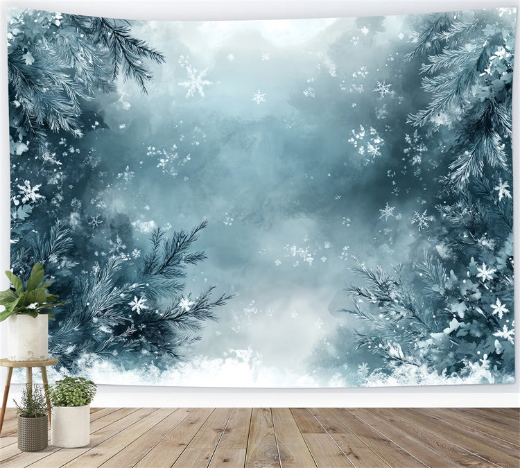 Fine Art Backdrops Winter Frosty Wonderland Stoff Backdrop MRR7-196