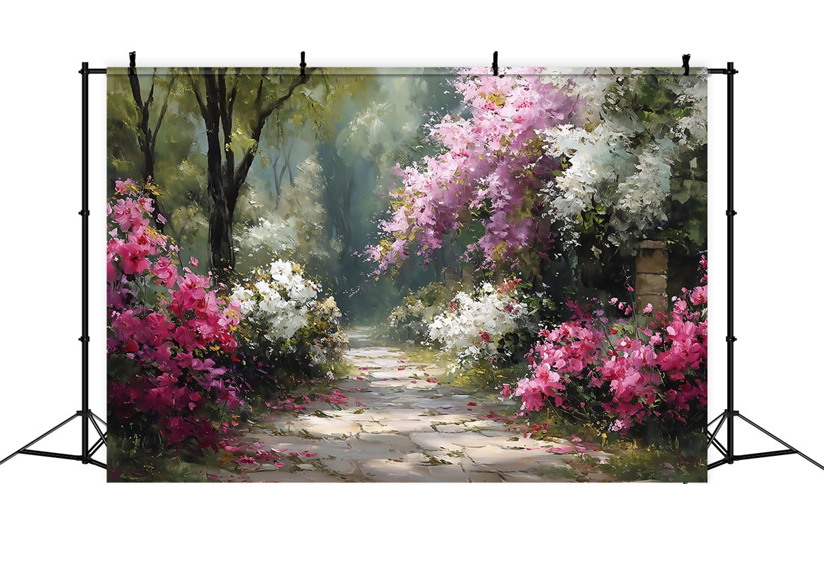 Kunstfotografie Hintergrund Garten Steinweg Hintergrund MRR7-197