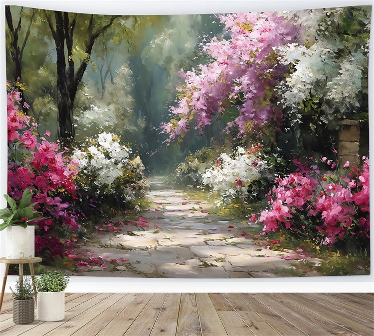 Kunstfotografie Hintergrund Garten Steinweg Hintergrund MRR7-197