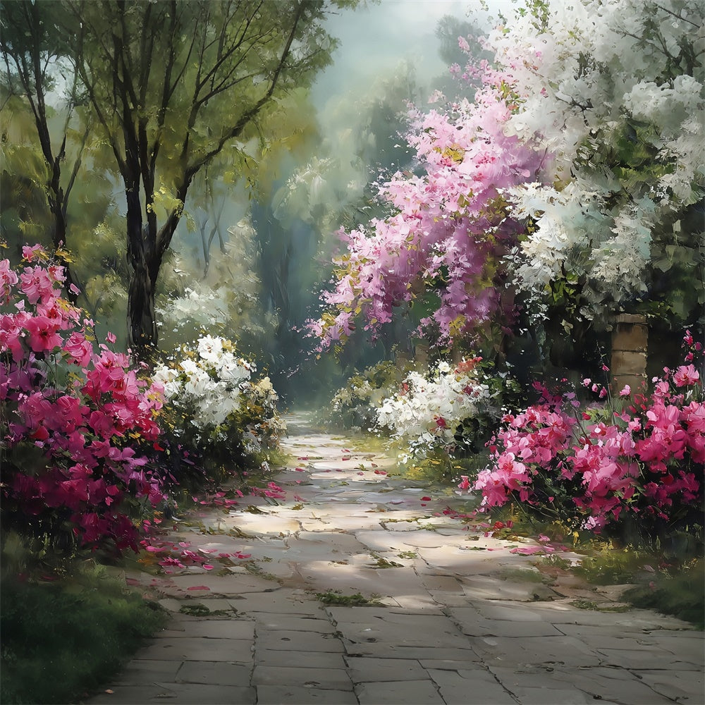 Kunstfotografie Hintergrund Garten Steinweg Hintergrund MRR7-197