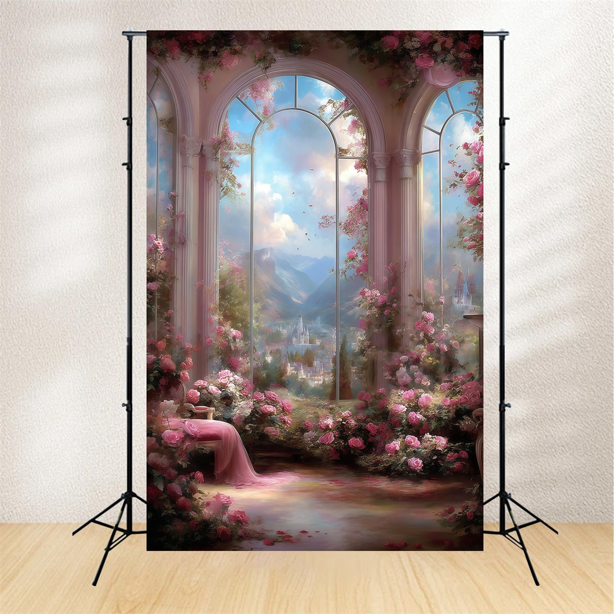 Schöner Hintergrund Blushing Fantasy Castle Künstlerische Hintergründe MRR7-203