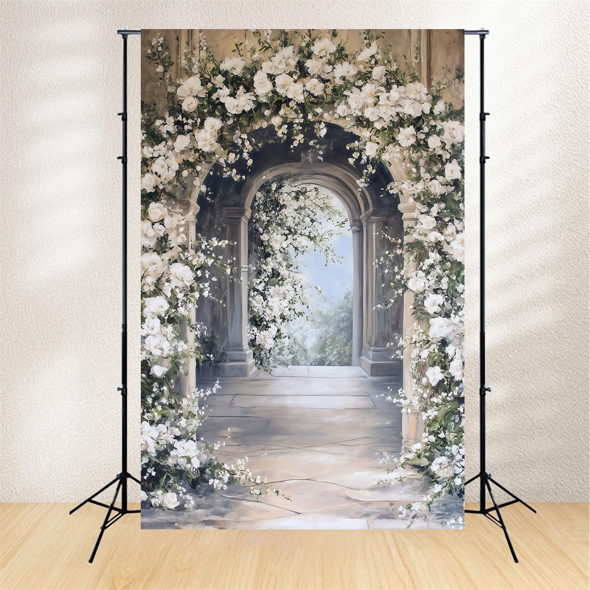 Backdrops Fine Art Klassischer floraler Korridor Videohintergrund MRR7-208