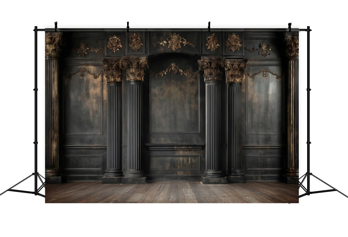 Vintage Backdrops Gothic Luxe Säule Raum Fotohintergrund MRR7-232