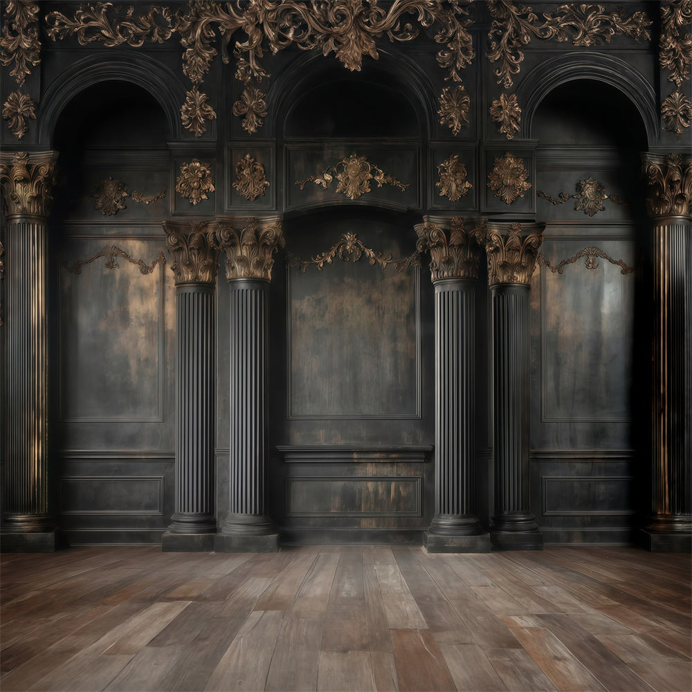 Vintage Backdrops Gothic Luxe Säule Raum Fotohintergrund MRR7-232
