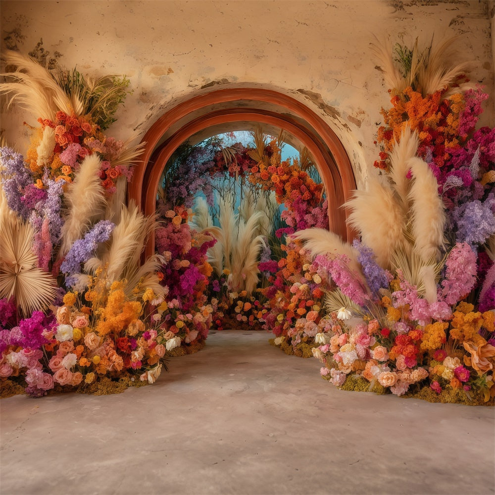 Bohemian Backdrop Sonnenuntergang Karneval Blüte Fotohintergrund MRR7-246
