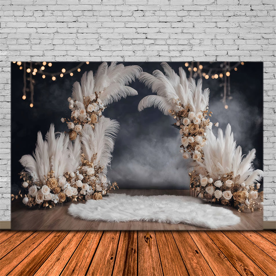 Boho-Fotohintergrund Rustikal Glam Beleuchteter Hintergrund MRR7-247