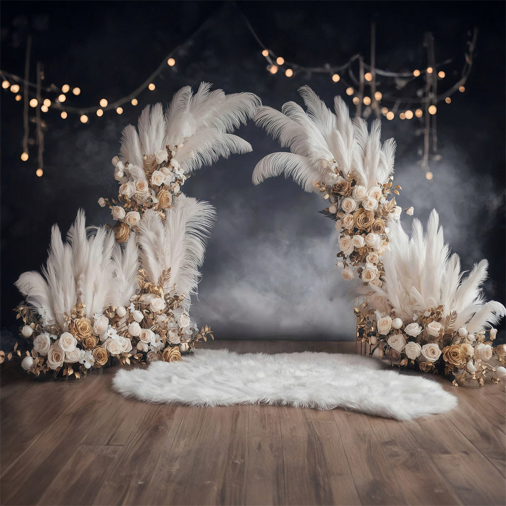 Boho-Fotohintergrund Rustikal Glam Beleuchteter Hintergrund MRR7-247